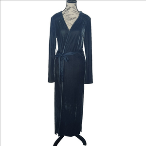 Tularosa Velvet Wrap Dress | Deep Blue-Grey | NWT | Size M